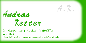 andras ketter business card